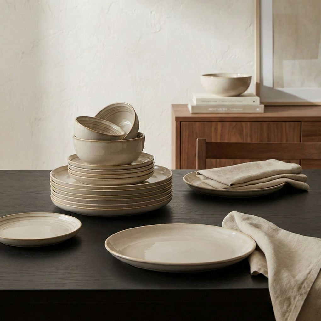 Sattva Porcelain Dinner Set | 13 Pieces