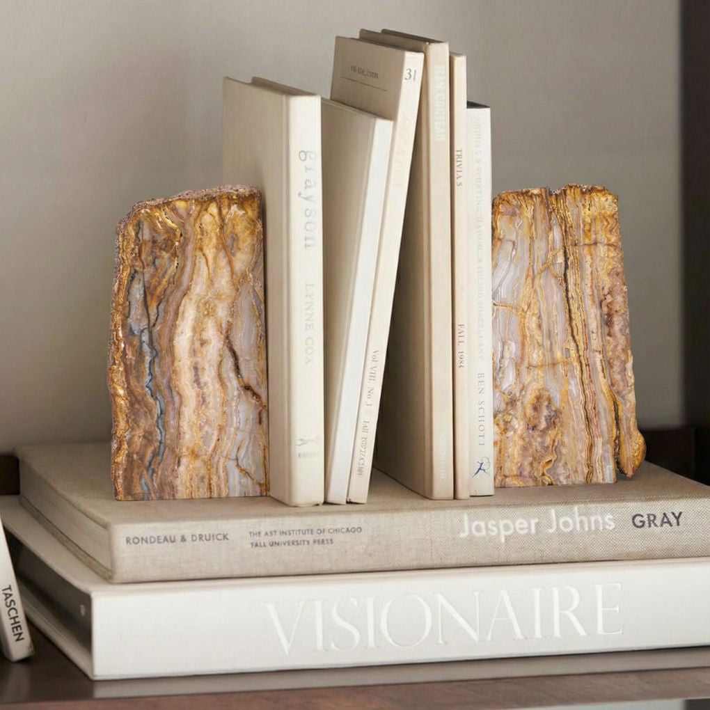 Semi-Precious Stone Bookends