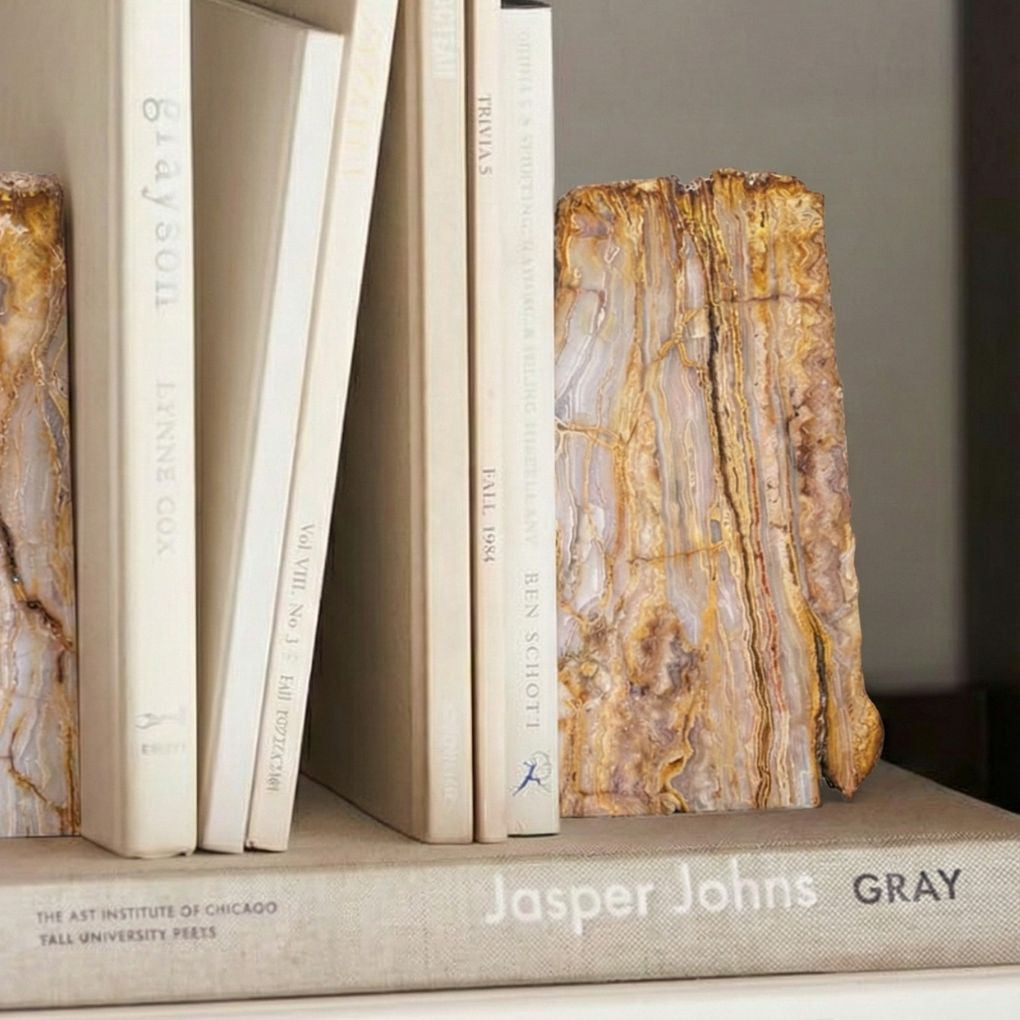 Semi-Precious Stone Bookends