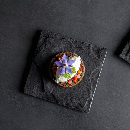 Square Slate Coasters & Mini Plates - Set of 4