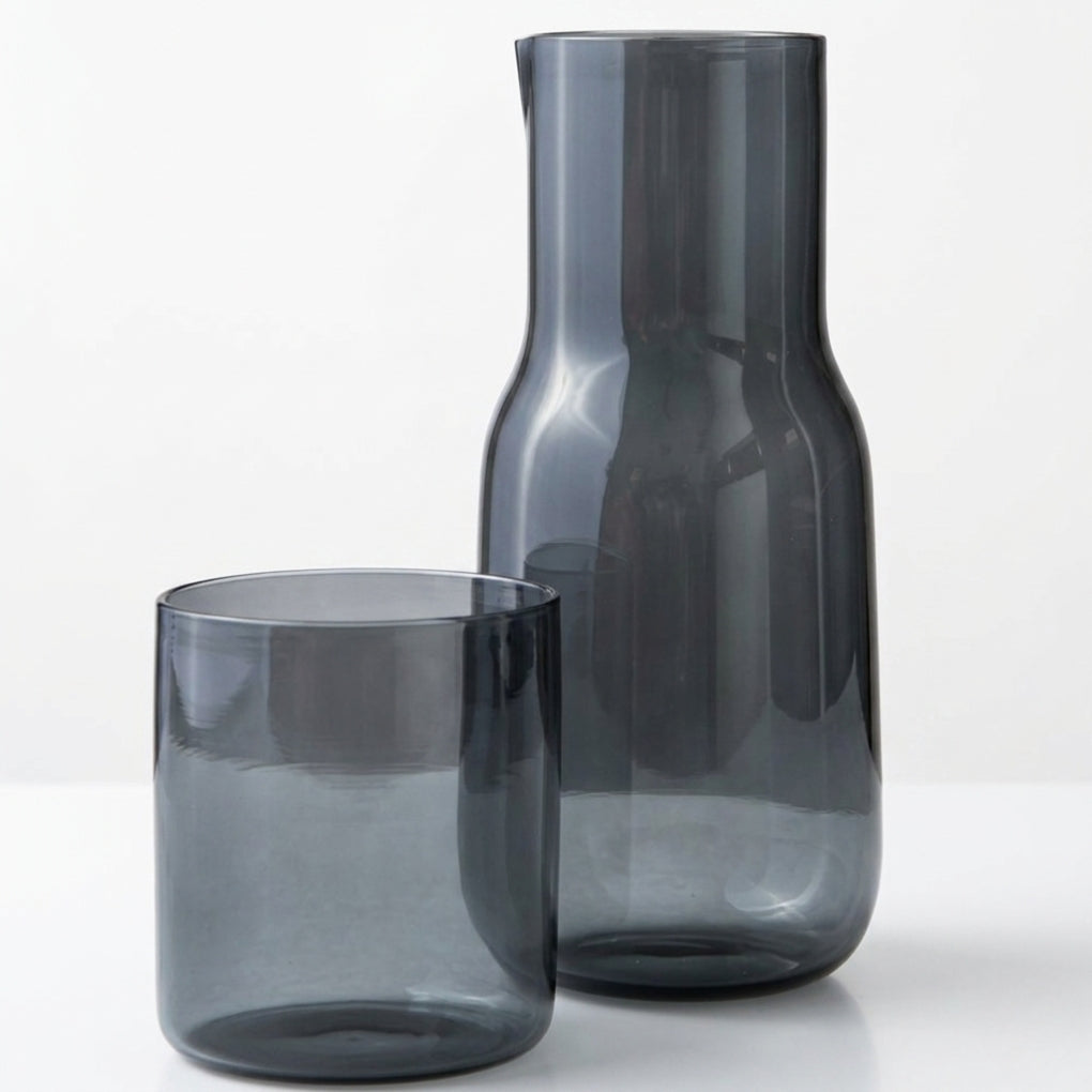 Eva Carafe – Smoky Glass Water Set (Carafe + Glass)