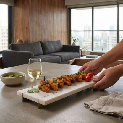 Gilded Marble Platter