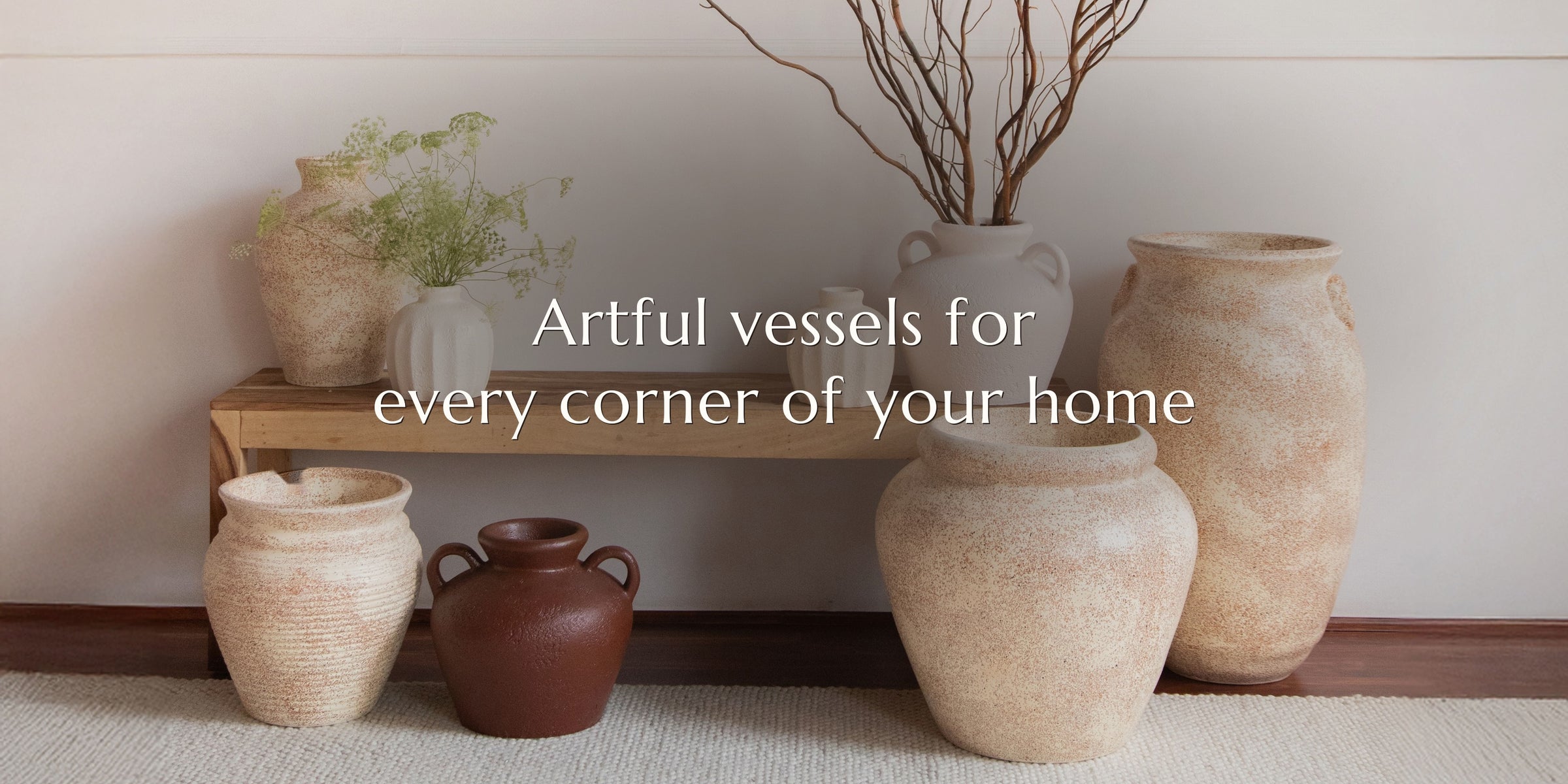 Popyuli planters and vases styled at home