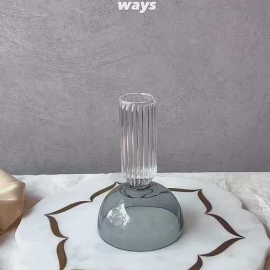 Video of the cocktail stem glass showing 6 ways to use this single glass