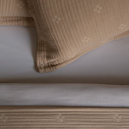 Speckle Reversible Bedspread Set - Beige