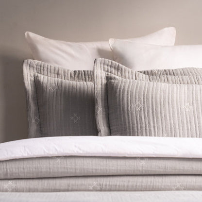 Speckle Reversible Bedspread Set - Grey