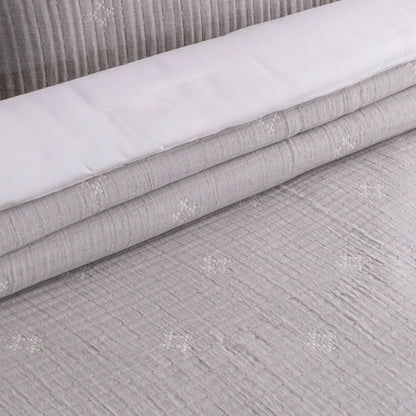 Speckle Reversible Bedspread Set - Grey