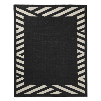 Striped Border Reversible Rug