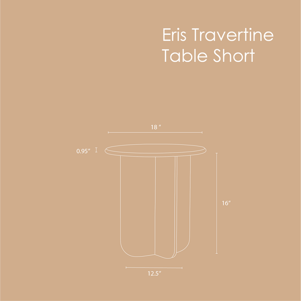 Norge Marble Table - Travertine