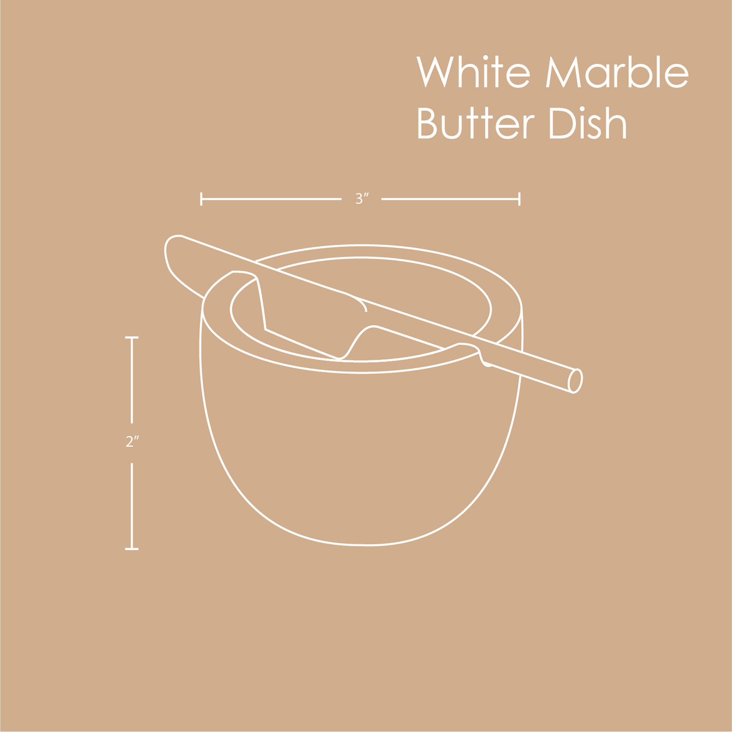 White Marble Butter Dish Popyuli 
