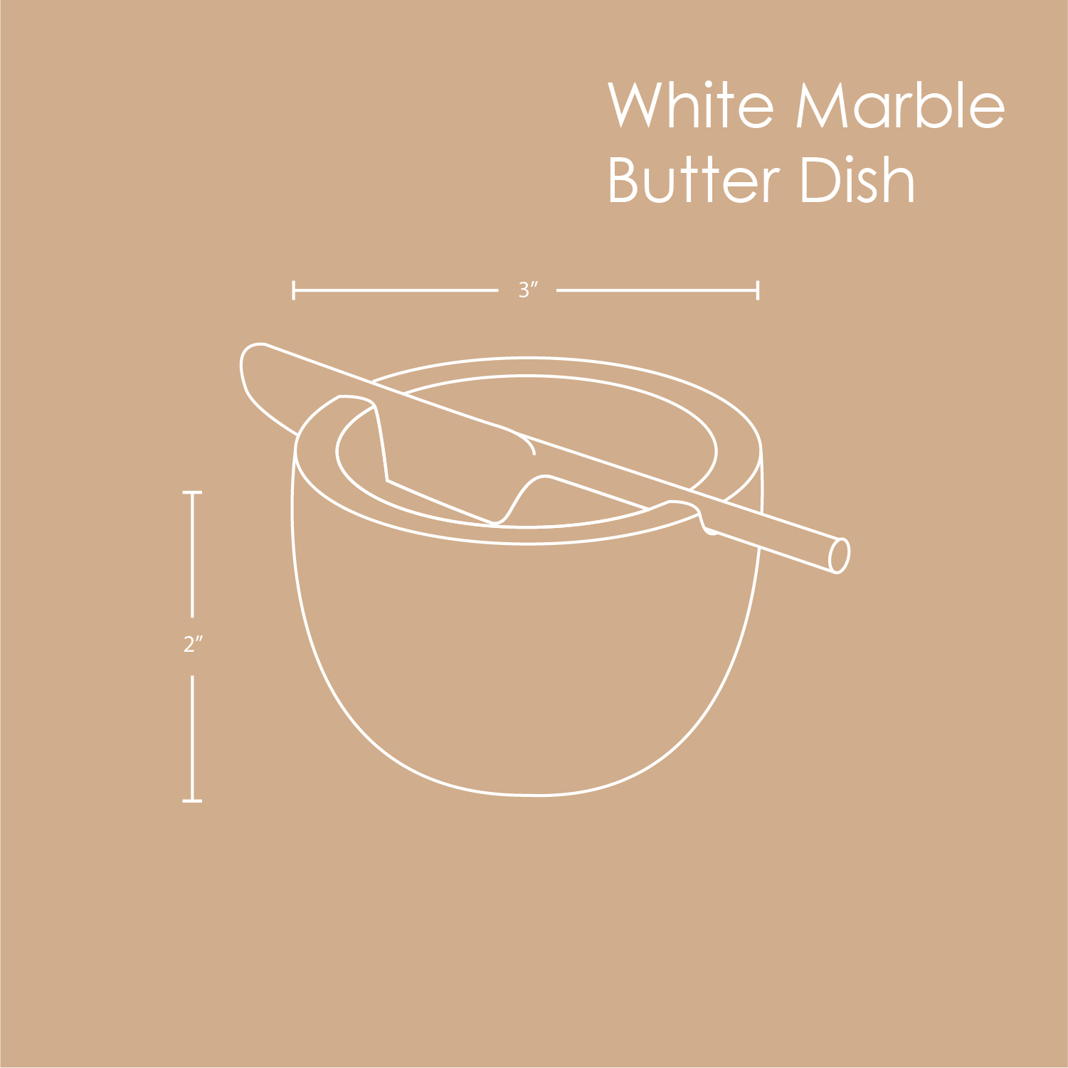 White Marble Butter Dish Popyuli 