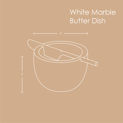 White Marble Butter Dish Popyuli 