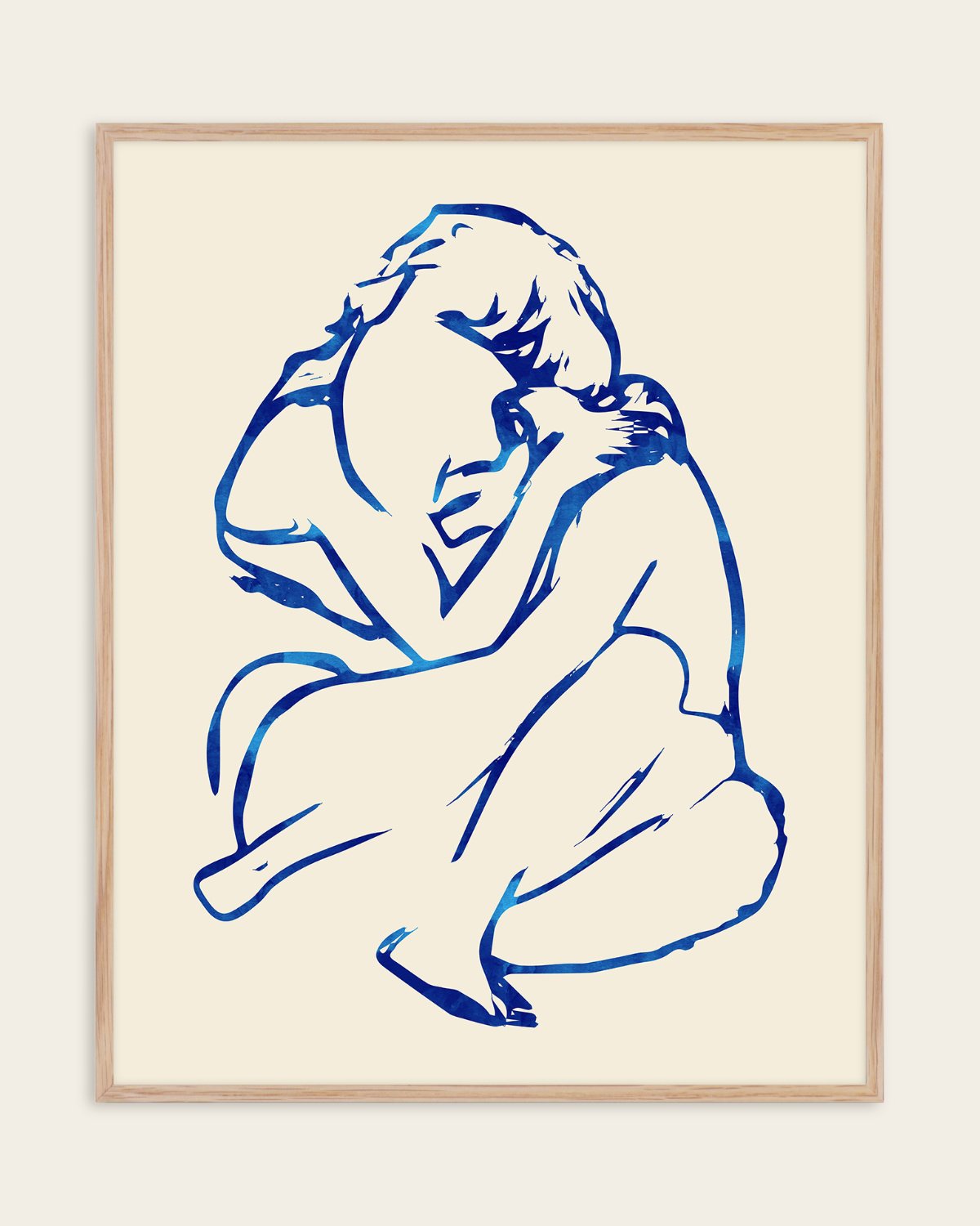 Put Your Arms Around Me And I'm Home — Line Art — Figurative wall art print