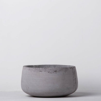 Concrete Modern Vessel Planter - Grey