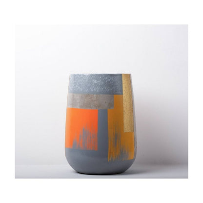 Medium Concrete Parabola Planter - Multi Colour