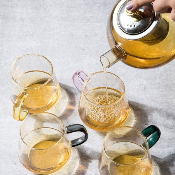 Infuser Glass Tea Pot & Mugs Set