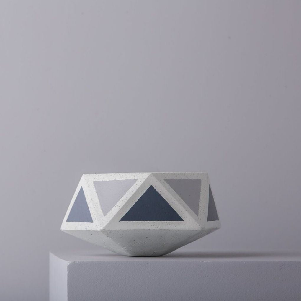 Small Concrete Floater Planter - Grey