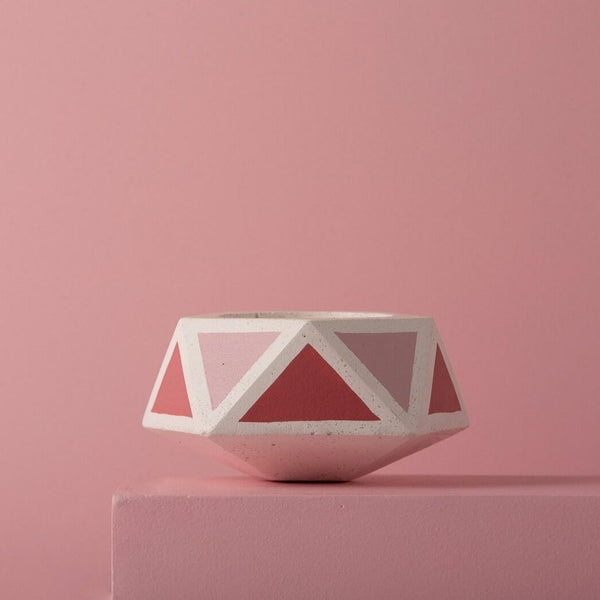 Small Concrete Floater Planter - Pink
