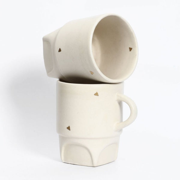 Modernist - Ivory^C Mug | Handpainted with 24K Gold