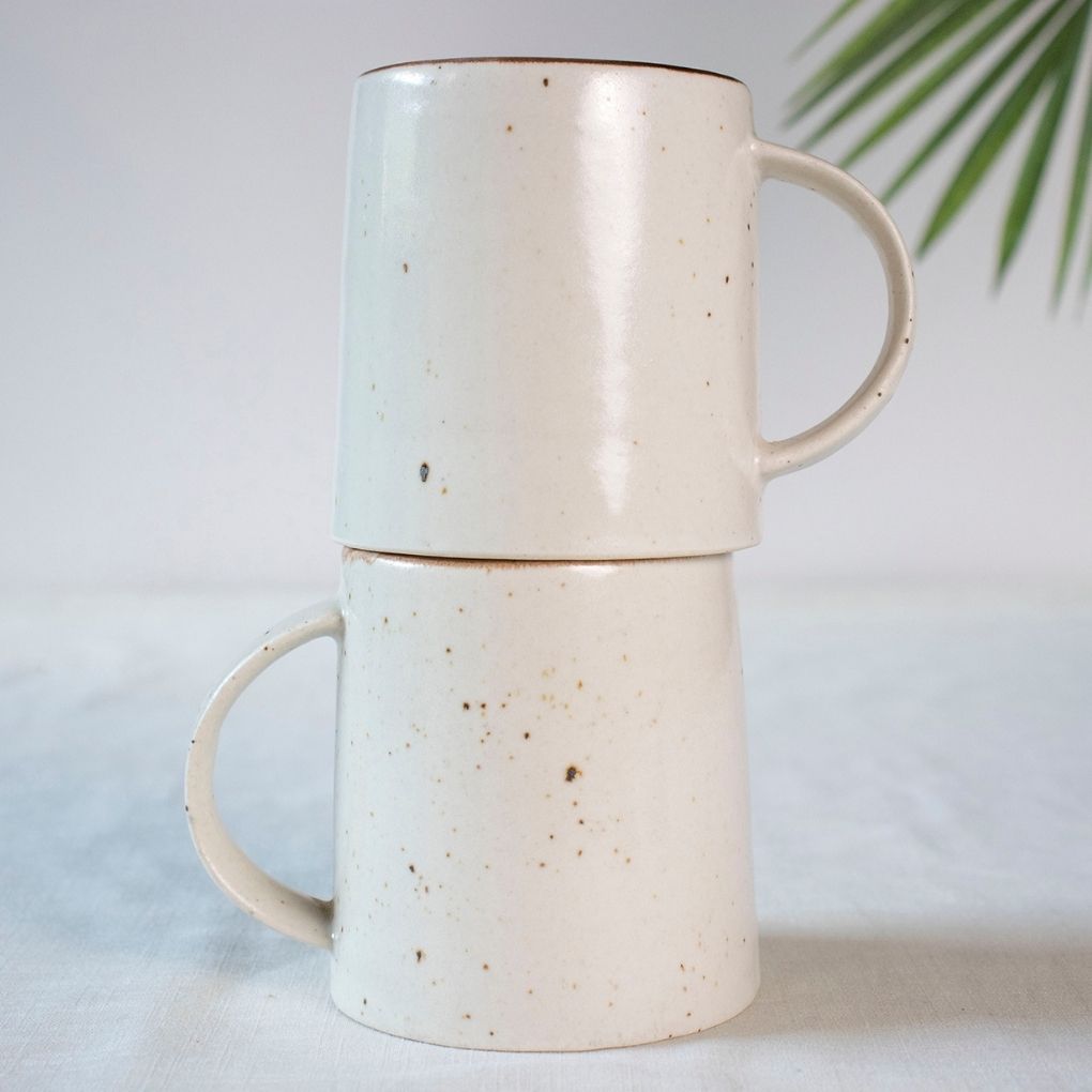 Rann Stoneware Coffee Mug - Set Of 2