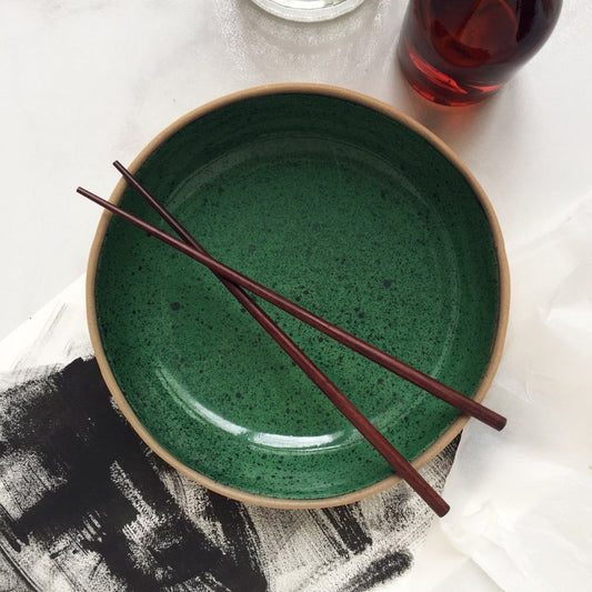 Coupe Pasta Bowl - Speckled Green