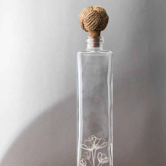 Flower Glass Bottle