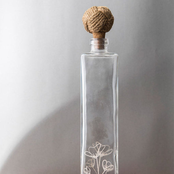 Flower Glass Bottle