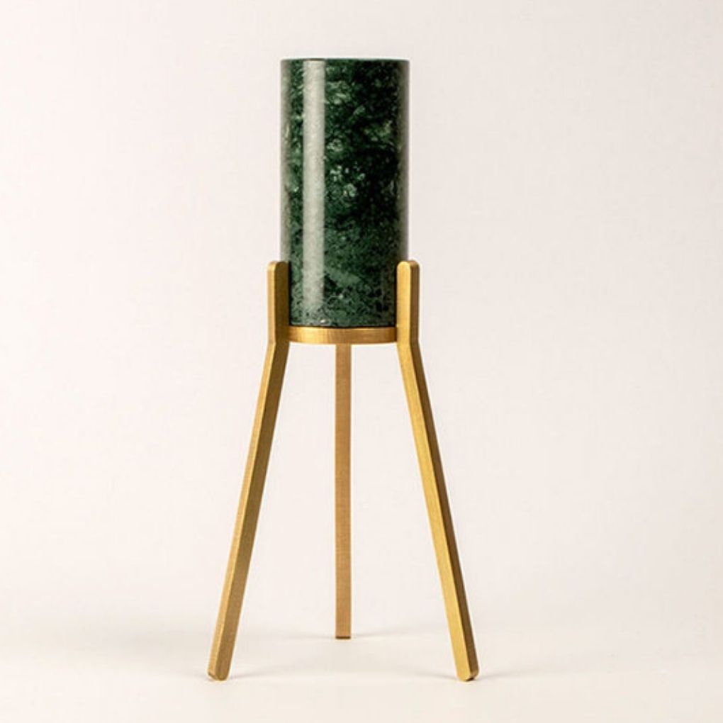 Fyre Large Candle Holder - Green