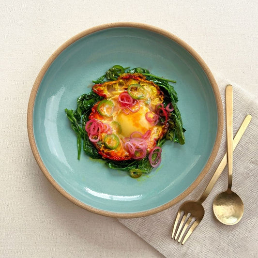 Everyday Stoneware Bowl - Sea Foam Glaze