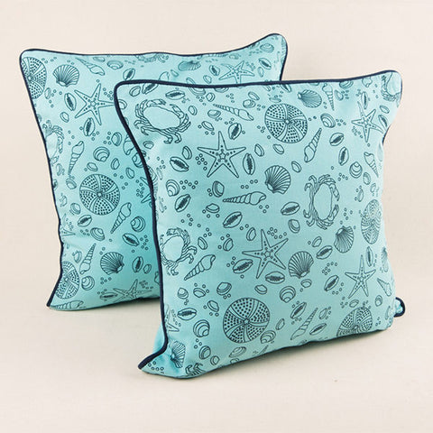 Habitat Sea Shells Cushion Covers - Set Of 2