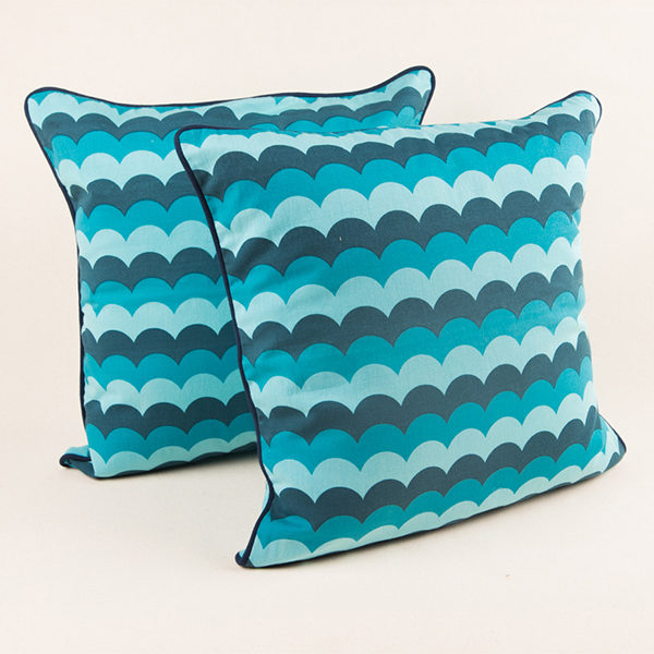 Habitat Sea Waves Cushion Covers - Set Of 2