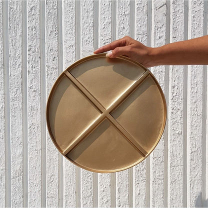 Large Fluted Planter With Stand - Brown