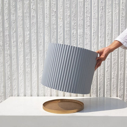 Medium Fluted Planter With Base