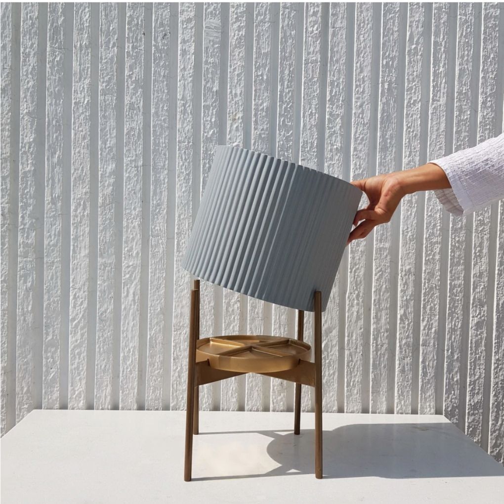 Medium Fluted Planter With Stand