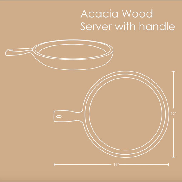 Acacia Wood Server With Handle