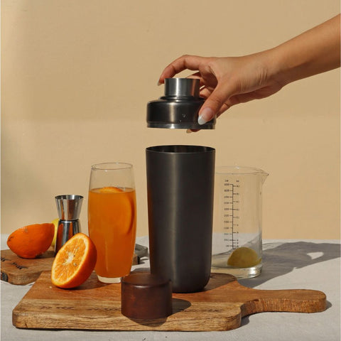 Charcoal Black Cocktail Shaker