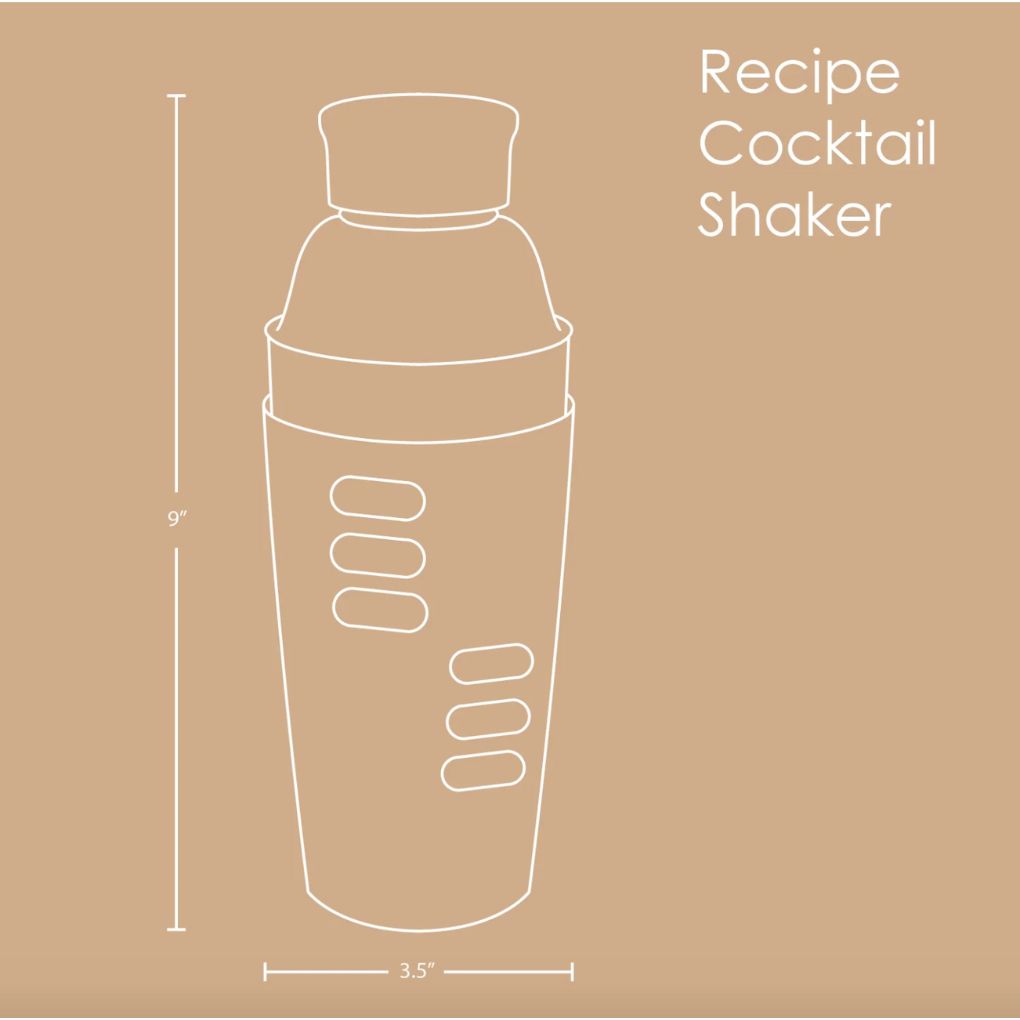Recipe Cocktail Shaker – 8 Classic Drinks, Twist-to-Reveal