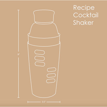 Recipe Cocktail Shaker – 8 Classic Drinks, Twist-to-Reveal