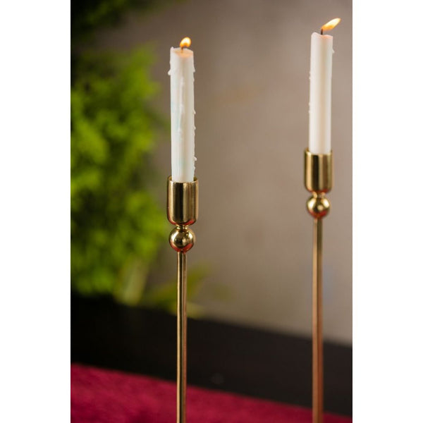 Contemporary Metal Candle Holder - Set Of 2