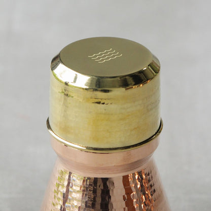Mini Copper Carafe & Brass Glass Set