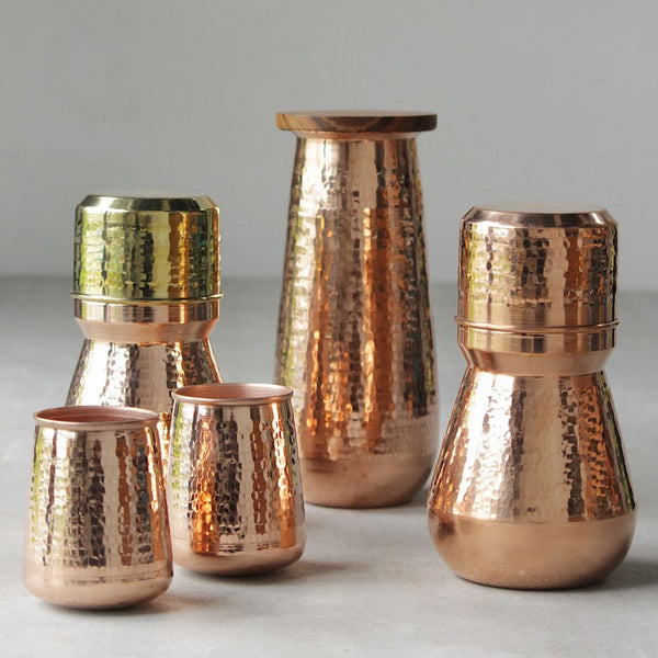 NEW IN - Mini Copper Carafe & Brass Glass Set
