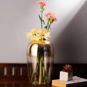 Tinted Bubble Glass Flower Vase