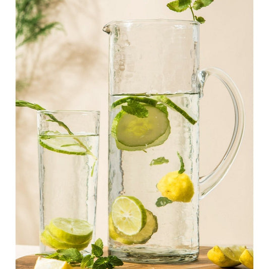 Hammered Glass Pitcher