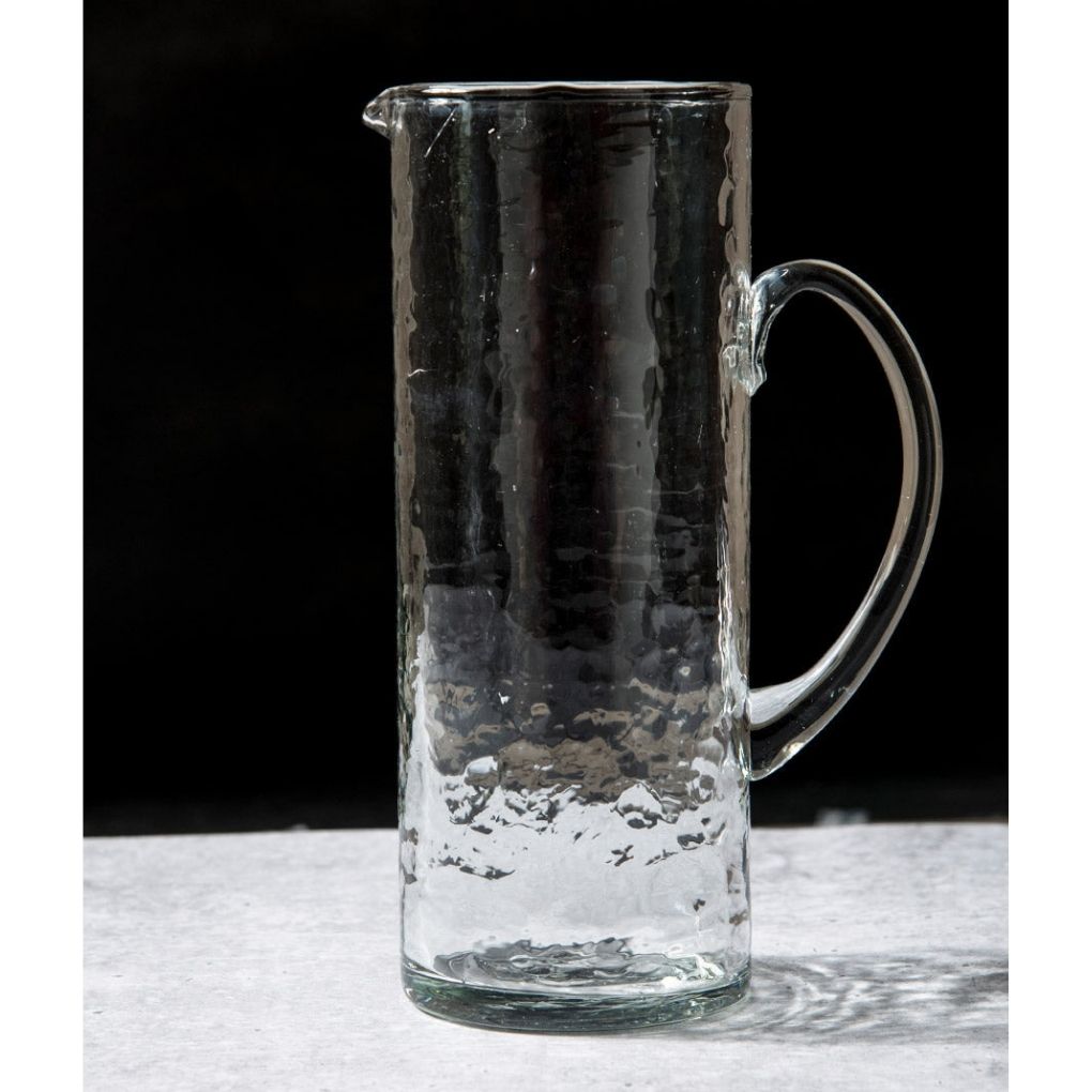 Hammered Glass Pitcher