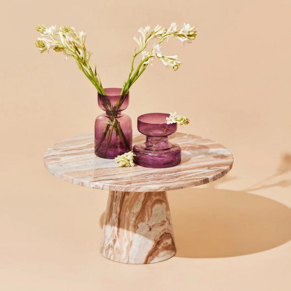 Lilac Glass Flower Vase | Size Options Available