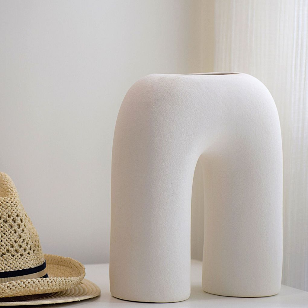 Minimalist White Flower Vase