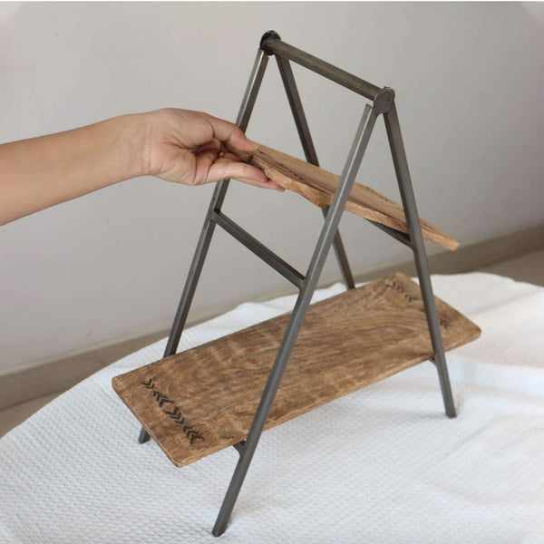 Mango Wood Two Tier Platter