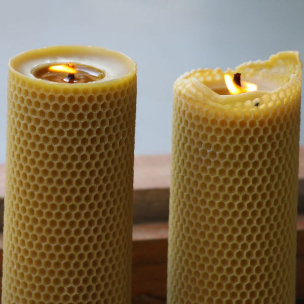 Lumos 100% Pure Beeswax Pillar Candle | Box of 2 Pillars