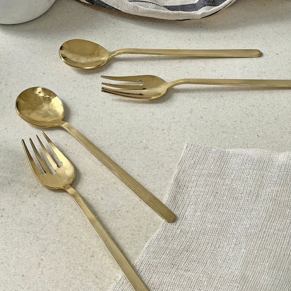 NEW IN | Pure Brass Cutlery Set
