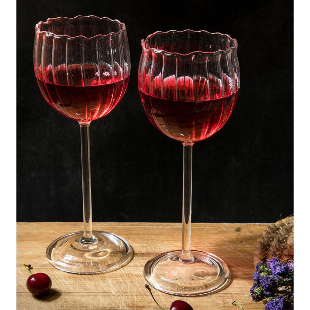 Rose Wine Glass Set